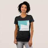 Abstract kunstminimalisme Blauw Wit T-shirt (Voorkant volledig)