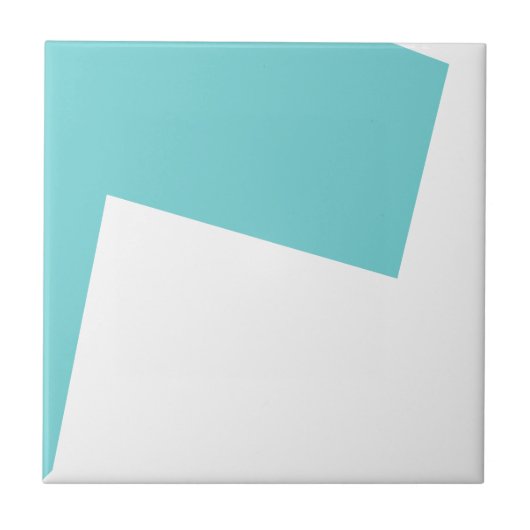 Abstract kunstminimalisme Blauw Wit Tegeltje (Voorkant)
