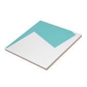 Abstract kunstminimalisme Blauw Wit Tegeltje (Zijkant)