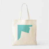Abstract kunstminimalisme Blauw Wit Tote Bag (Voorkant)
