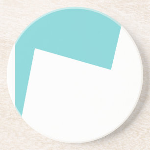 Abstract kunstminimalisme Blauw Wit Zandsteen Onderzetter