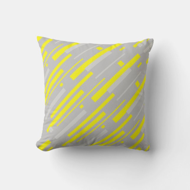 Abstract kunstminimalisme Geel grijs Pillow-kussen Kussen (Voorkant)