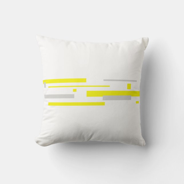 Abstract kunstminimalisme Geel grijs Pillow-kussen Kussen (Voorkant)