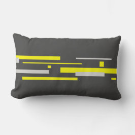 Abstract kunstminimalisme Geel grijs Pillow-kussen Kussen