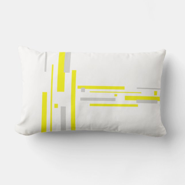 Abstract kunstminimalisme Geel grijs Pillow-kussen Kussen (Voorkant)
