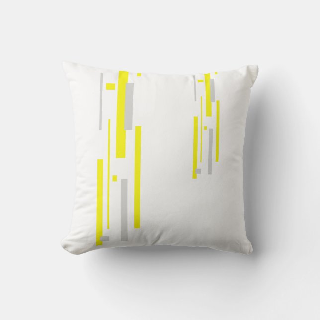 Abstract kunstminimalisme Geel grijs Pillow-kussen Kussen (Voorkant)