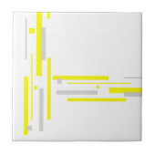 Abstract kunstminimalisme Geel grijs Tegeltje (Voorkant)