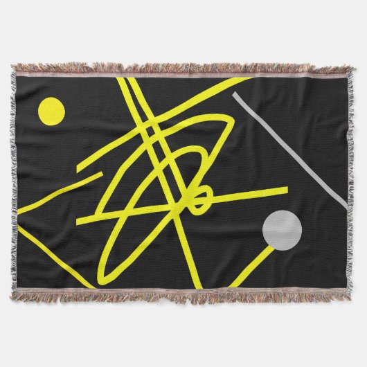 Abstract kunstminimalisme Gele Dot Blanket Deken (Voorkant)