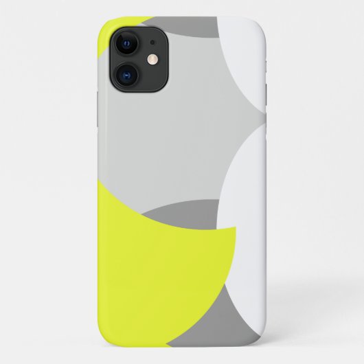 Abstract kunstminimalisme Gele Gele Grijze iPhone Case-Mate iPhone Case (Achterkant)