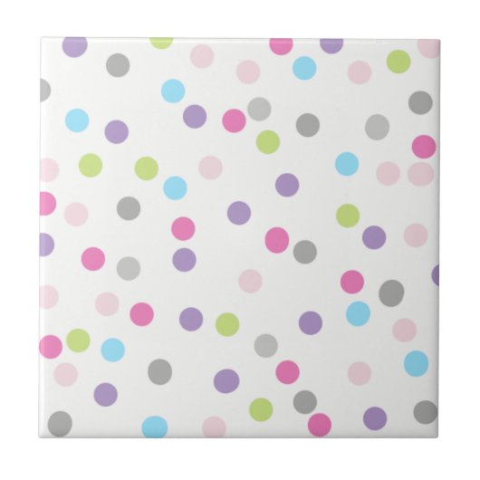 Abstract kunstminimalisme Kleine Stippen Pastel Tegeltje (Voorkant)