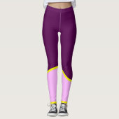 Abstract kunstminimalisme Pastel Roze Leggings (Voorkant)