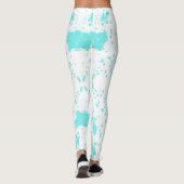 Abstract kunstminimalisme Pastel Turquoise Leggings (Achterkant)