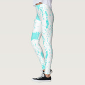 Abstract kunstminimalisme Pastel Turquoise Leggings (Links)