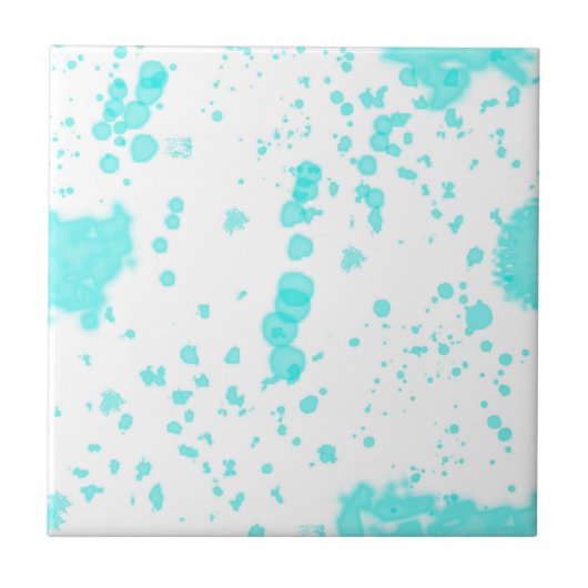 Abstract kunstminimalisme Pastel Turquoise Tegeltje (Voorkant)