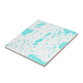 Abstract kunstminimalisme Pastel Turquoise Tegeltje (Zijkant)