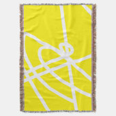 Abstract kunstminimalisme Witte lijnen Blauwe Blan Deken (Voorkant Verticaal)