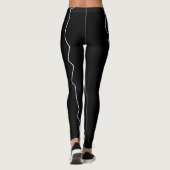 Abstract kunstminimalisme zwart-wit leggings (Achterkant)