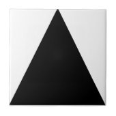 Abstract kunstminimalisme zwart-wit tegeltje (Voorkant)