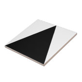 Abstract kunstminimalisme zwart-wit tegeltje (Zijkant)