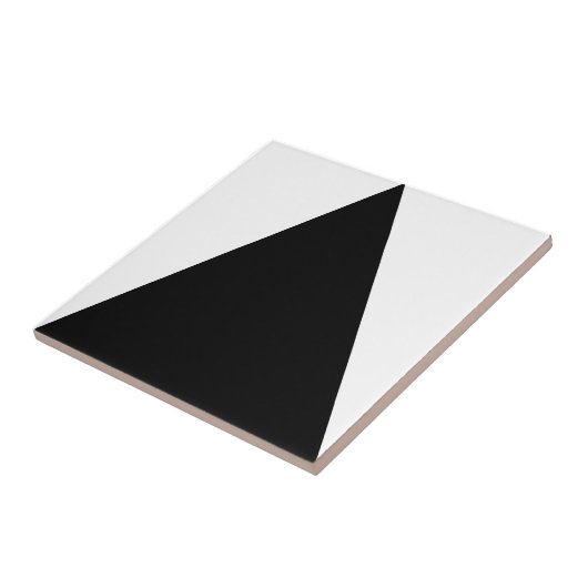 Abstract kunstminimalisme zwart-wit tegeltje (Zijkant)