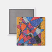 abstract kunstnet "Gold & Jewels" Magneet (Voorkant / Achterkant)