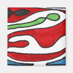 abstract kunstnet "Inside Out" Magneet