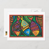 Abstract kunstontwerp briefkaart (Voorkant / Achterkant)