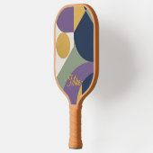 Abstract Kunstontwerp Geometrisch Pickleball Paddl Paddle (Links)