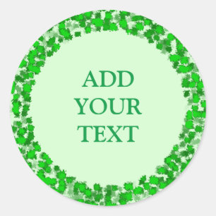 Abstract kunstontwerp - Groene olievlek - DIY Ronde Sticker