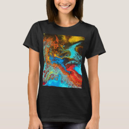 Abstract kunstontwerp - kleurrijk t-shirt