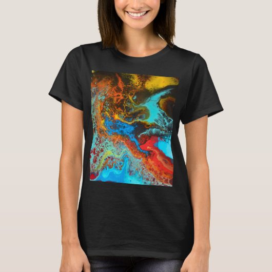 Abstract kunstontwerp - kleurrijk t-shirt (Voorkant)