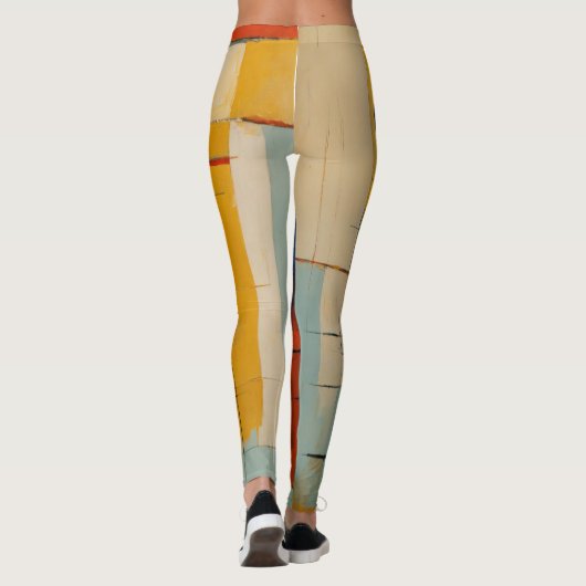 Abstract kunstontwerp leggings (Achterkant)