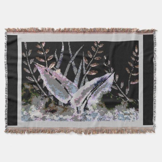 Abstract kunstontwerp met botanische bladeren deken (Voorkant)