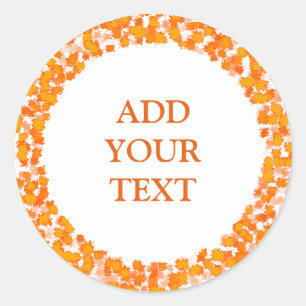 Abstract kunstontwerp - najaar - Foliage - DIY Ronde Sticker
