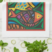 Abstract kunstontwerp theedoek (Gevouwen)