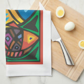 Abstract kunstontwerp theedoek (Quarter Fold)