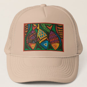 Abstract kunstontwerp trucker pet