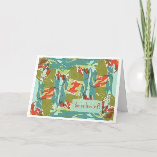 Abstract kunstontwerp voor uitnodigingen van algem (Voorkant)