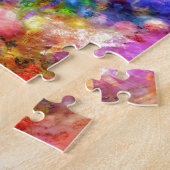 Abstract kunstontwerp voor Waterverf van plastic Legpuzzel (Zijkant)