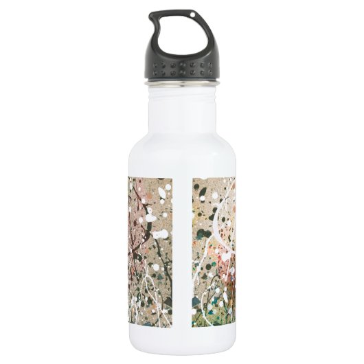 Abstract kunstontwerp waterfles  (Achterkant)