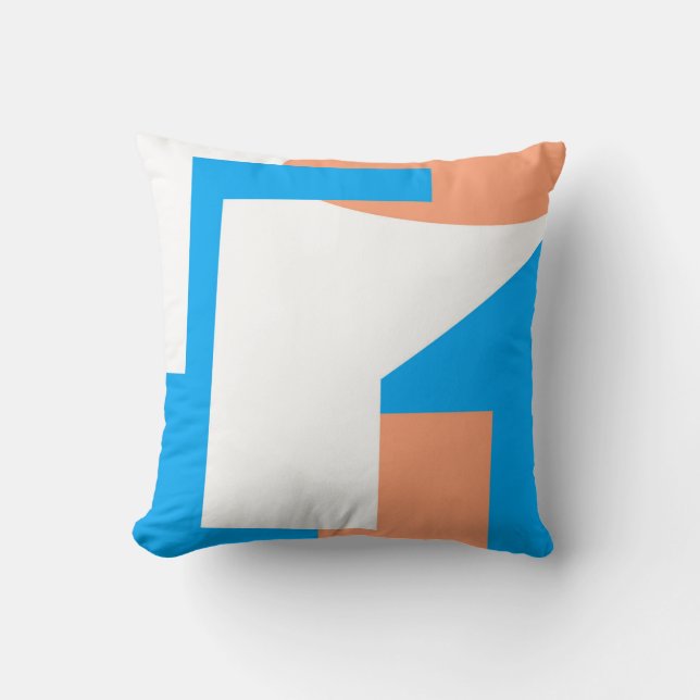 Abstract kunstpaascoraal lavender Blue Kussen (Voorkant)