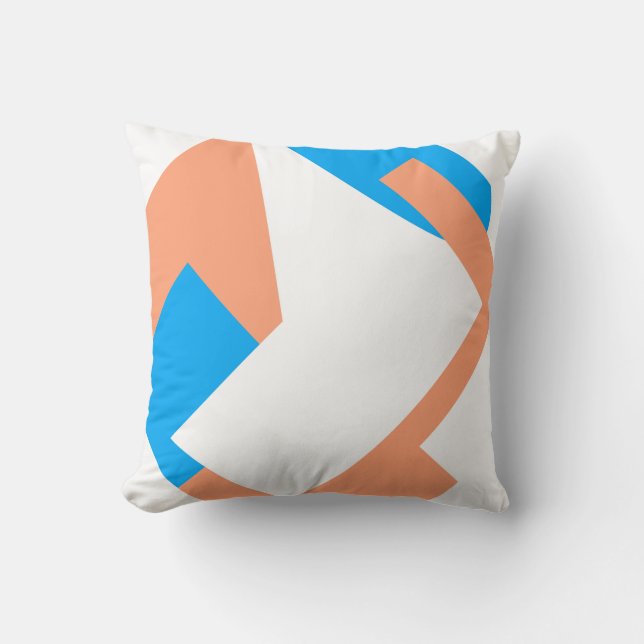 Abstract kunstpaascoraal lavender Blue Kussen (Voorkant)