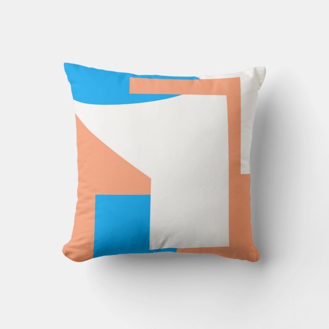 Abstract kunstpaascoraal lavender Blue Kussen (Voorkant)
