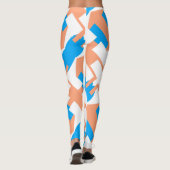 Abstract kunstpaascoraal lavender Blue Leggings (Achterkant)