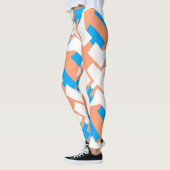 Abstract kunstpaascoraal lavender Blue Leggings (Links)
