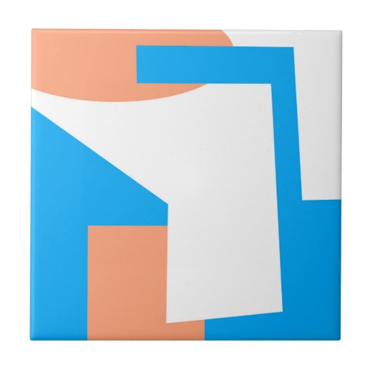 Abstract kunstpaascoraal lavender Blue Tegeltje (Voorkant)