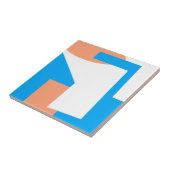 Abstract kunstpaascoraal lavender Blue Tegeltje (Zijkant)