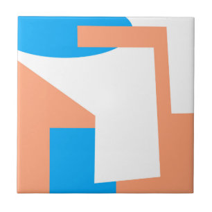 Abstract kunstpaascoraal lavender Blue Tegeltje
