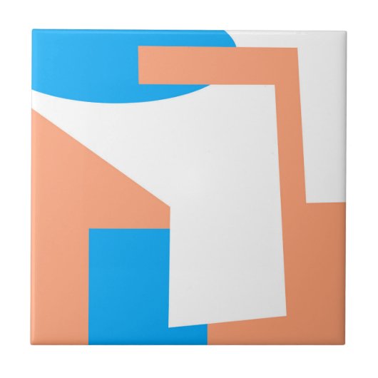 Abstract kunstpaascoraal lavender Blue Tegeltje (Voorkant)