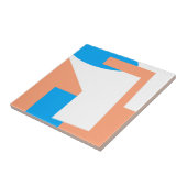 Abstract kunstpaascoraal lavender Blue Tegeltje (Zijkant)